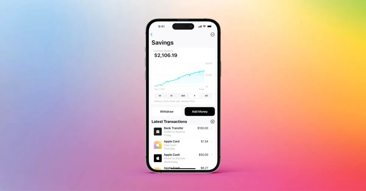 Taxas de Juros para Contas de Poupança do Apple Card Reduzidas