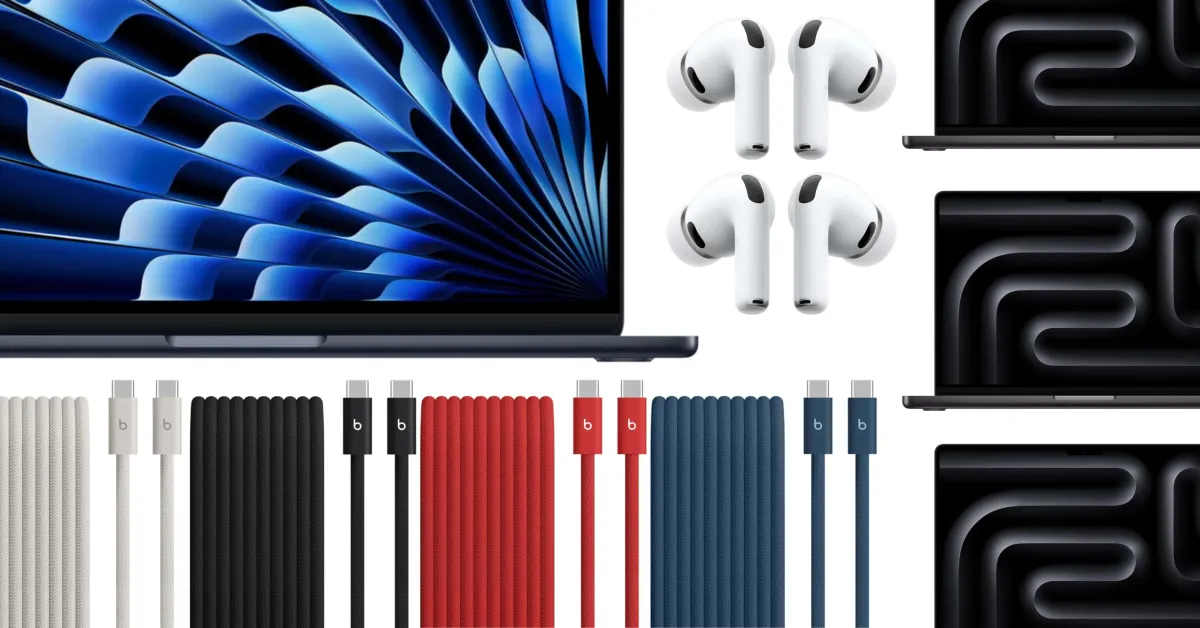 Oportunidades: MacBook Pro M5 Pro a $250 de descuento, M5 Max a $300 de descuento, Apple Watch, Beats cables de 240W a $17, más.