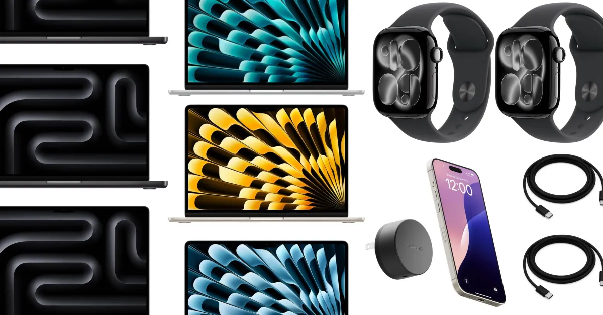 Ofertas: MacBook Air M5 de 1TB, MacBook Pro M5 Pro de 2TB nuevo precio más bajo, cables USB negros de Apple, cargadores y más