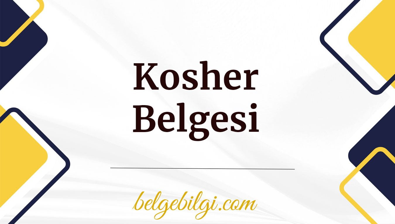 kosher belgesi