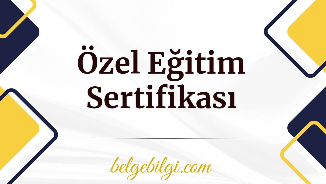 ozel egitim sertifikasi